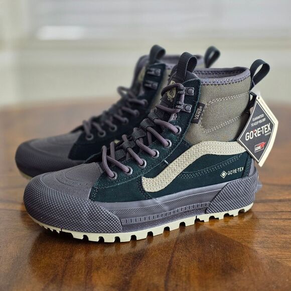 Vans MTE Sk8-Hi GORE-TEX Hiking Boots Insulated Shoe Scarab Green Black Size 7.5 - Picture 1 of 13